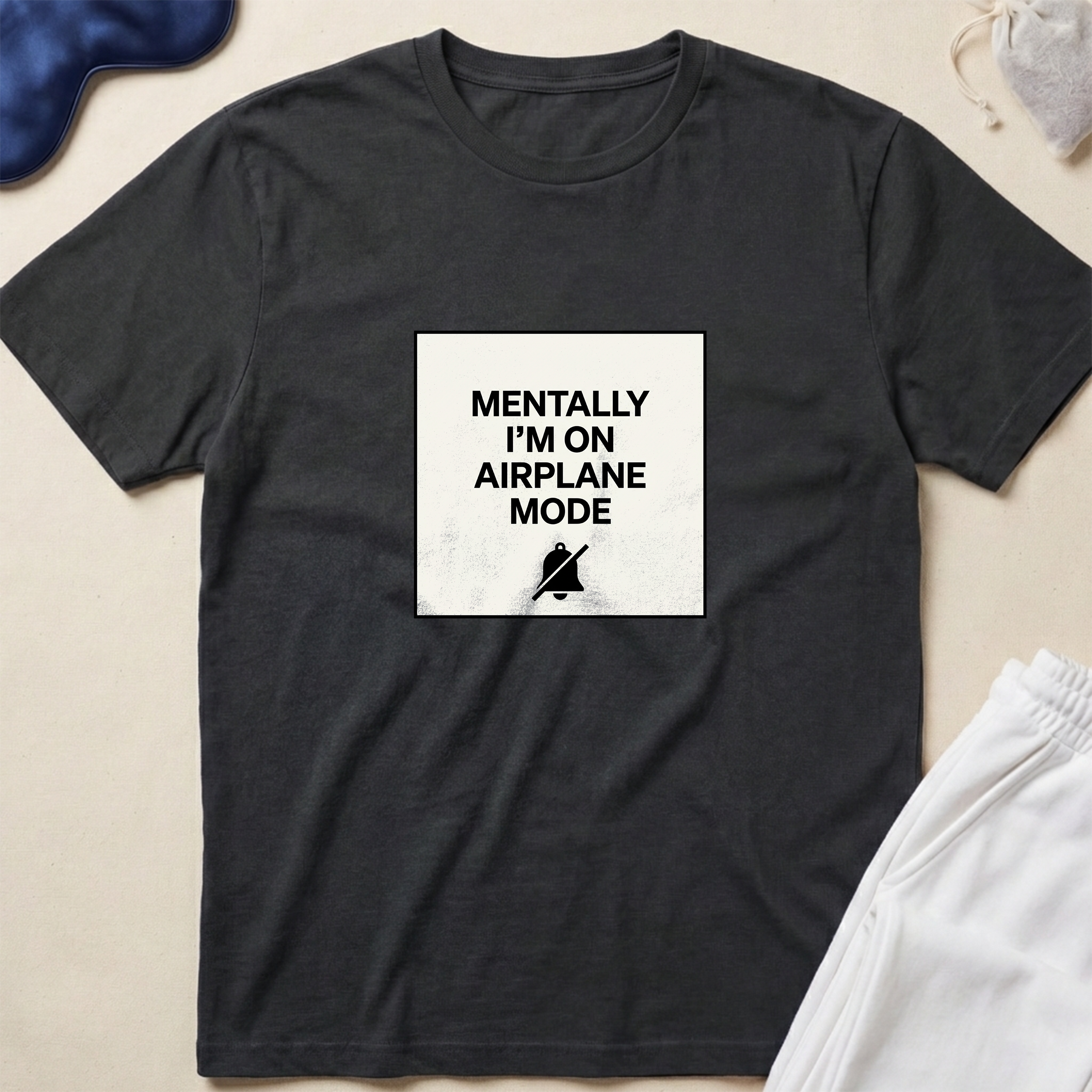 Mentally I’m on Airplane Mode Minimalist Travel T-Shirt