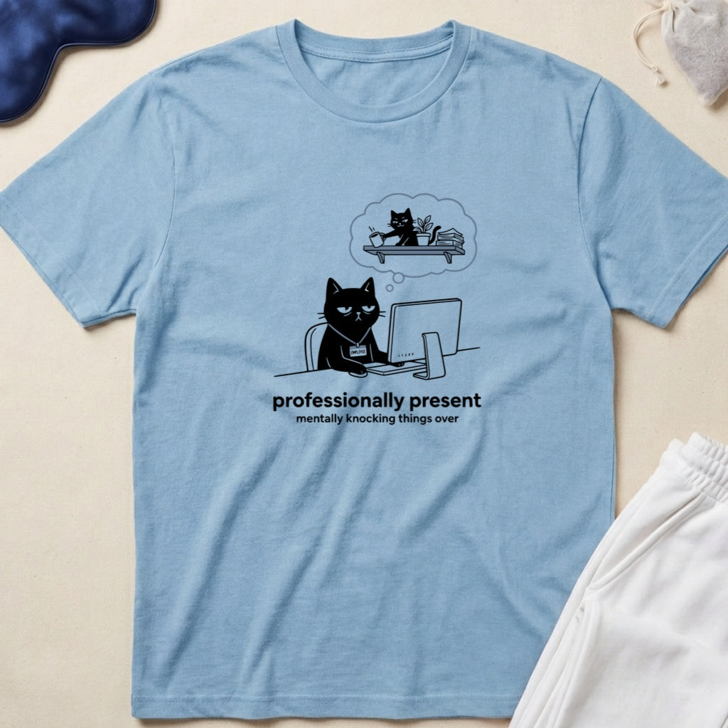 Cat Work From Home T‑Shirt