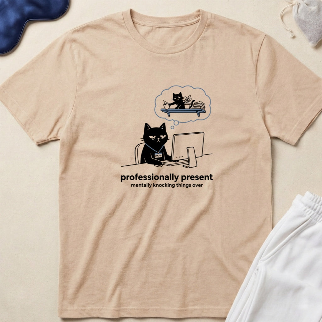 Cat Work From Home T‑Shirt