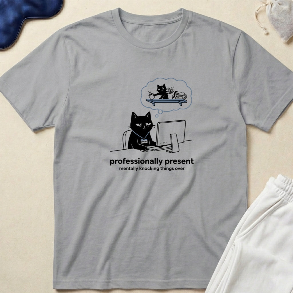 Cat Work From Home T‑Shirt