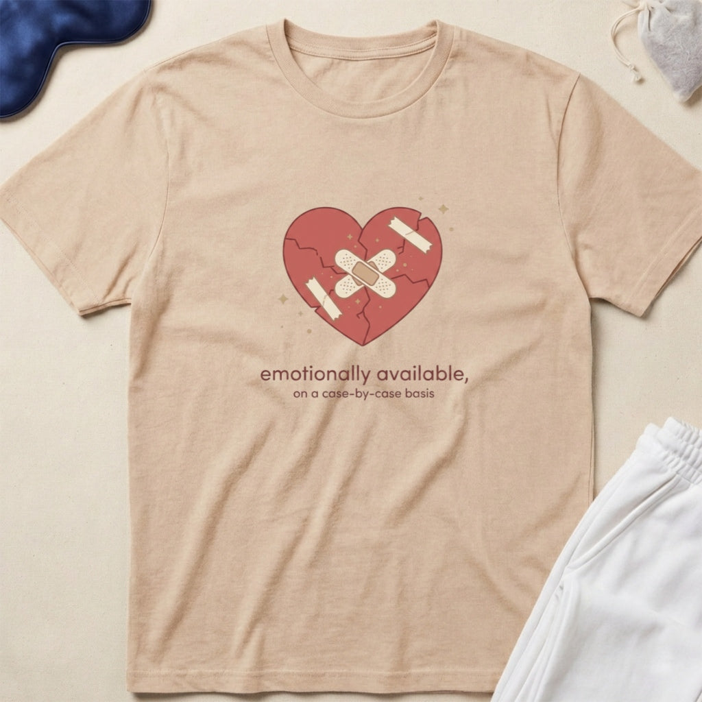 Emotionally Available Heart Bandage Graphic T-Shirt