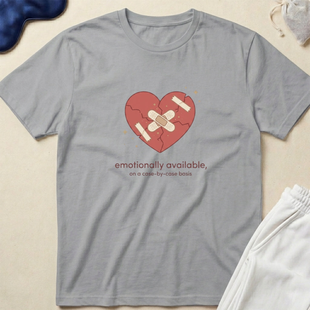 Emotionally Available Heart Bandage Graphic T-Shirt