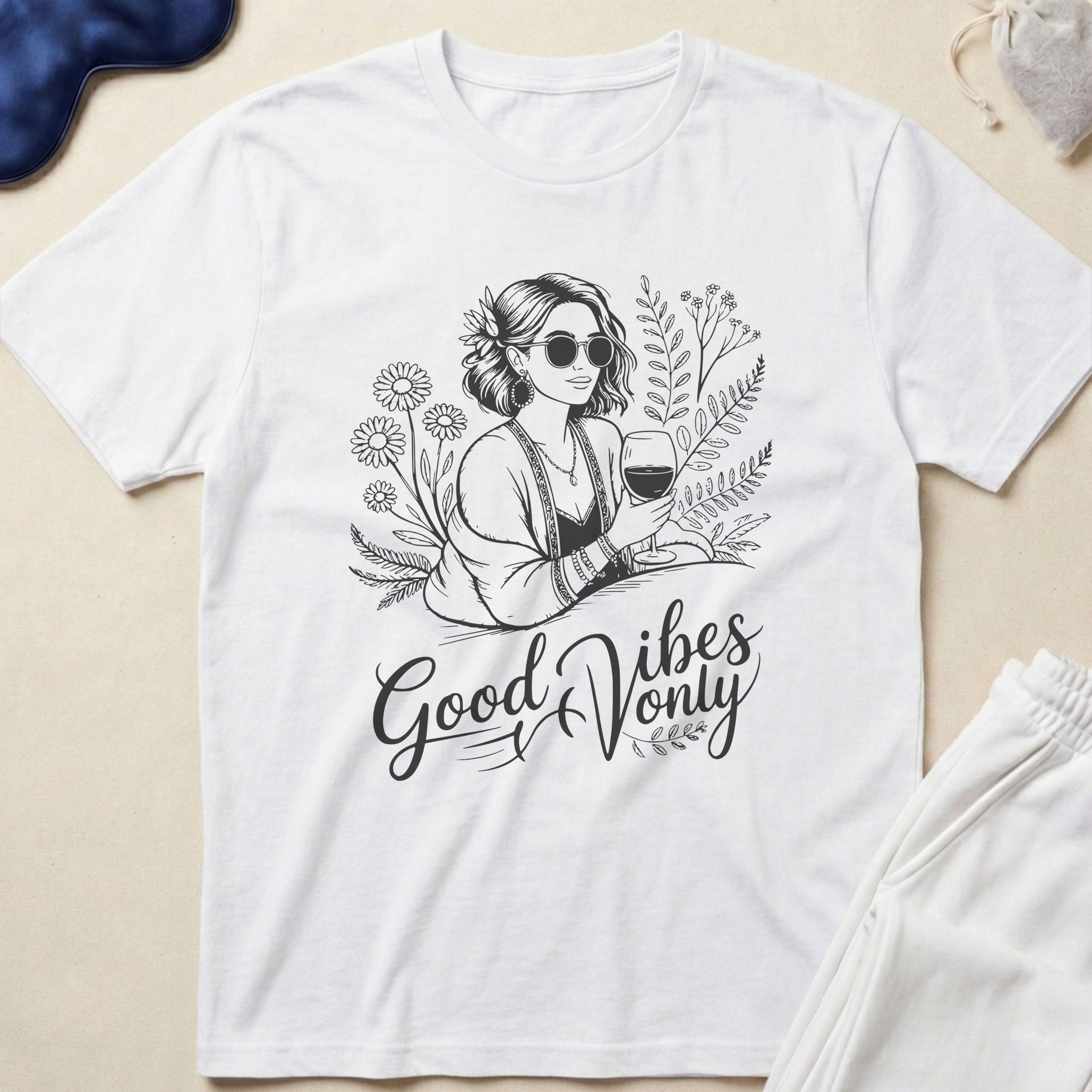 Good Vibes Only Graphic T‑Shirt