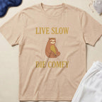 Live Slow Die Comfy Sloth T-Shirt