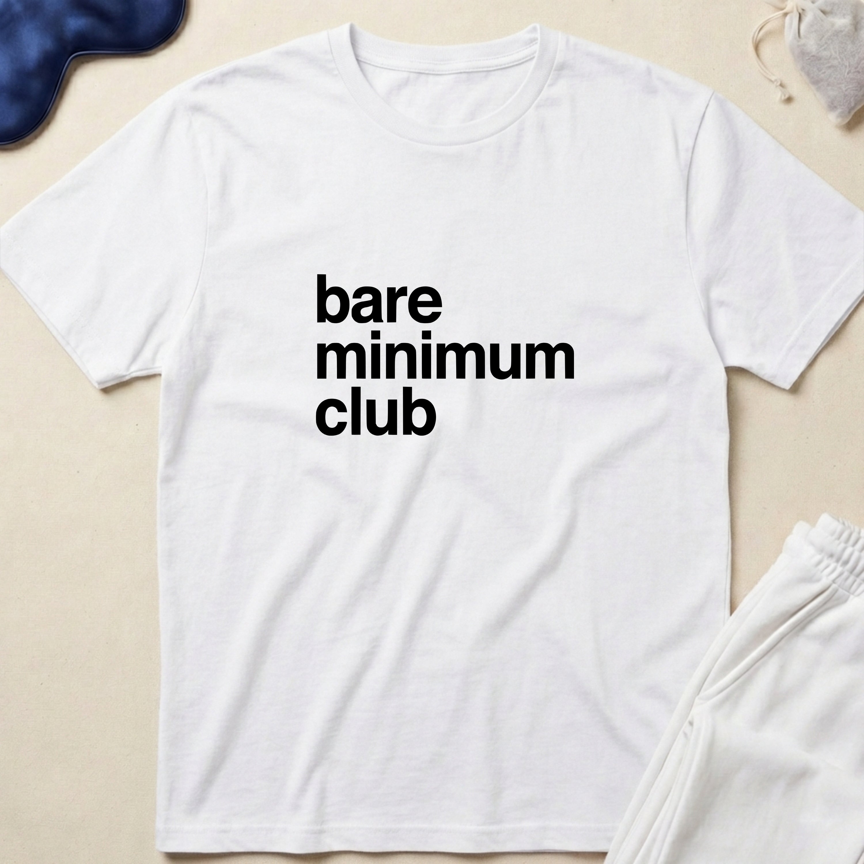 Minimalist 'bare minimum club' T-Shirt