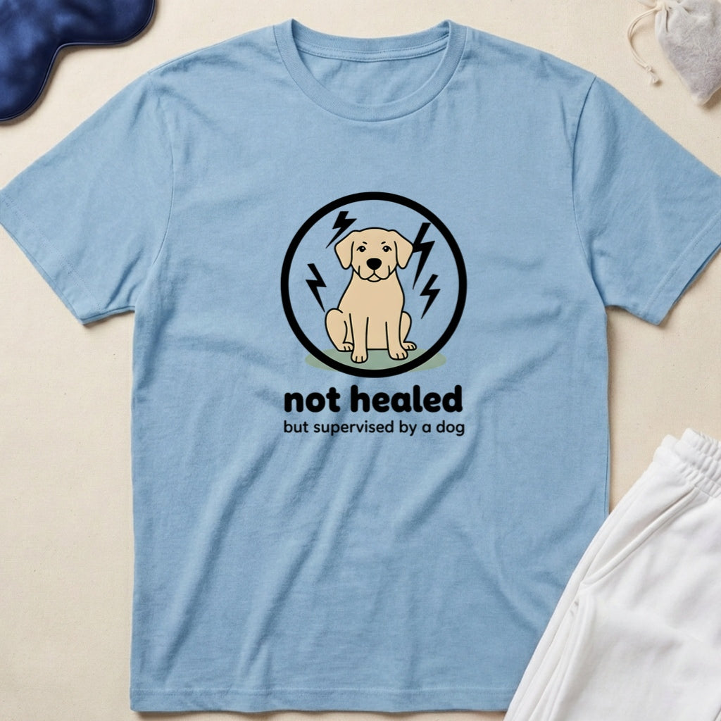 Not Healed but Supervised by a Dog T-Shirt