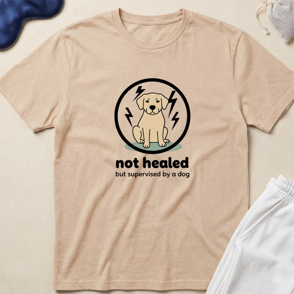 Not Healed but Supervised by a Dog T-Shirt