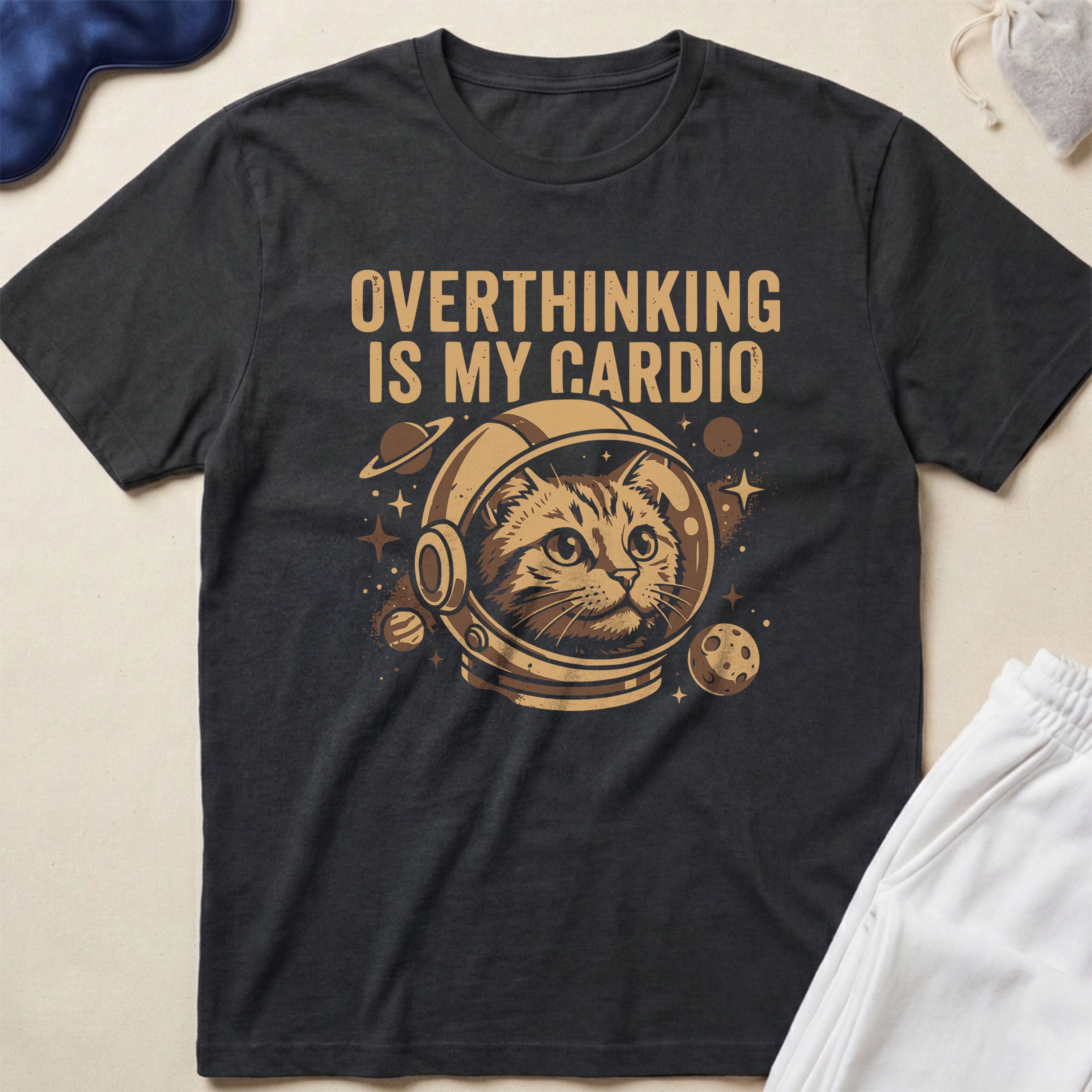 Overthinking Is My Cardio Cat T-Shirt