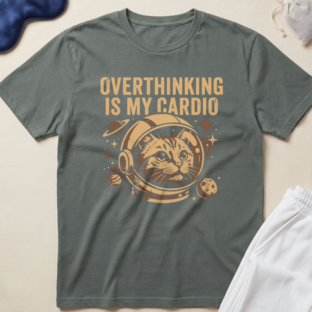 Overthinking Is My Cardio Cat T-Shirt