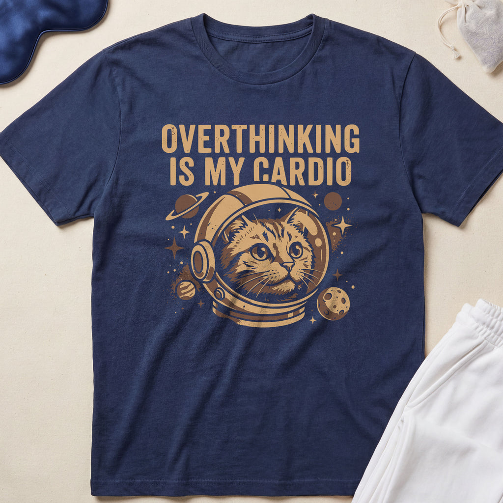 Overthinking Is My Cardio Cat T-Shirt
