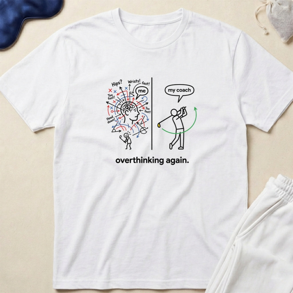 Overthinking Again Minimal Line Art T-Shirt