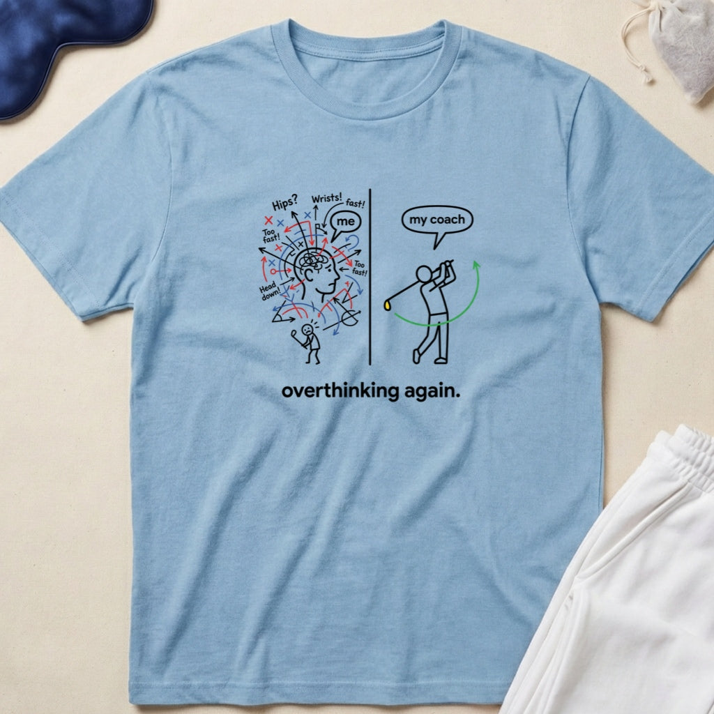 Overthinking Again Minimal Line Art T-Shirt