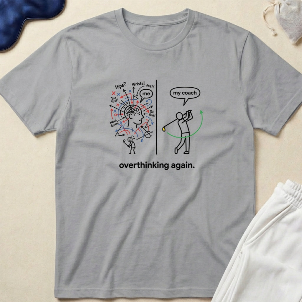 Overthinking Again Minimal Line Art T-Shirt