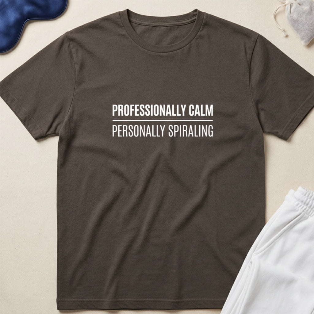 Professionally Calm Personally Spiraling T-Shirt