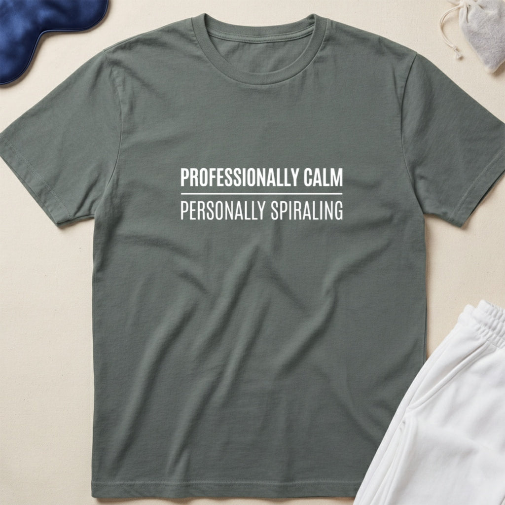 Professionally Calm Personally Spiraling T-Shirt