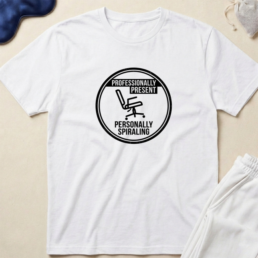 Professionally Present, Personally Spiraling T-Shirt