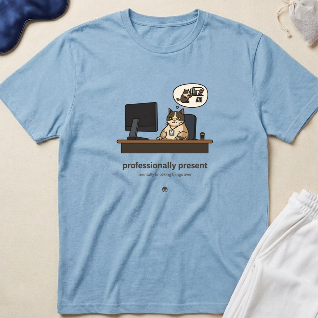 Professionally Present Office Cat T-Shirt
