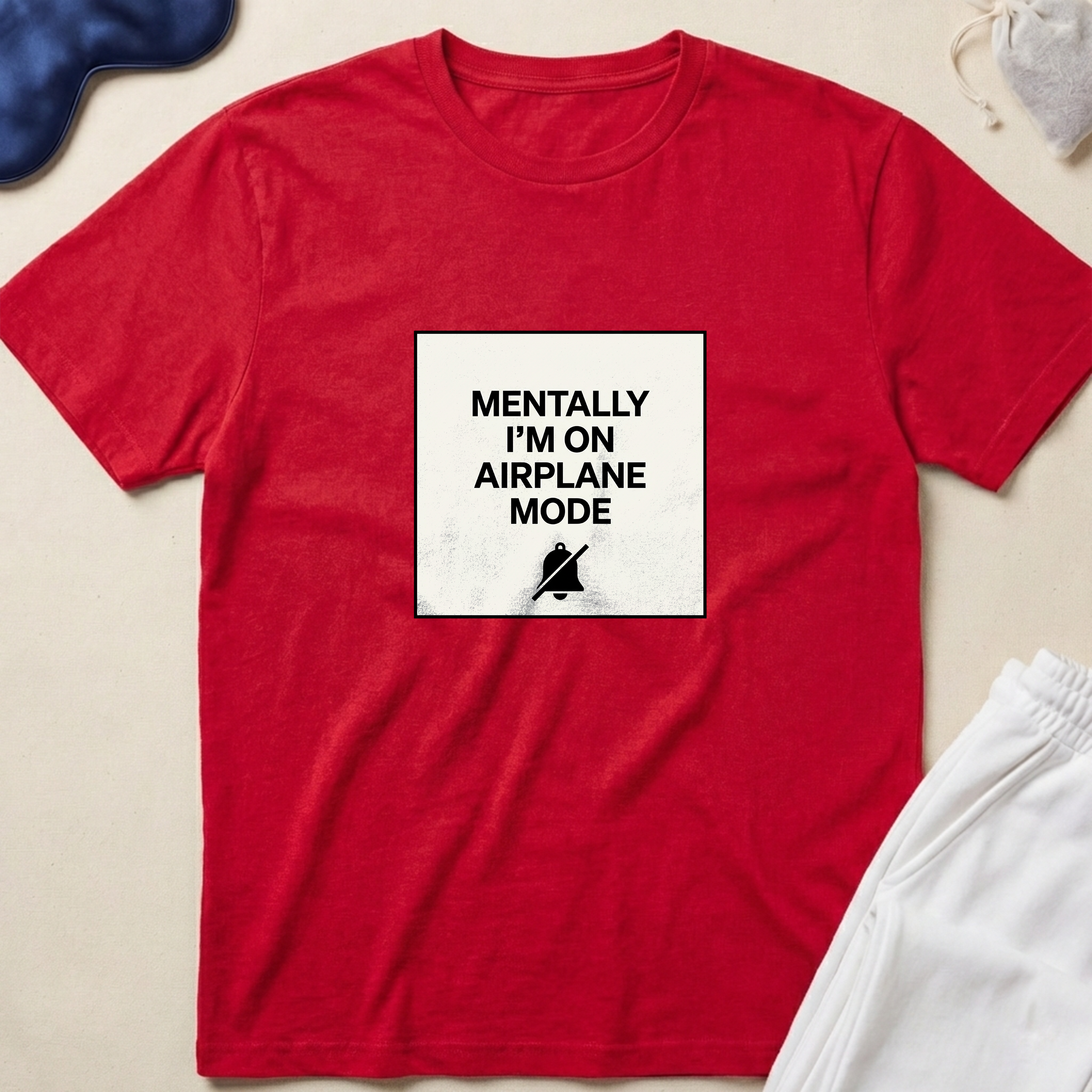 Mentally I’m on Airplane Mode Minimalist Travel T-Shirt