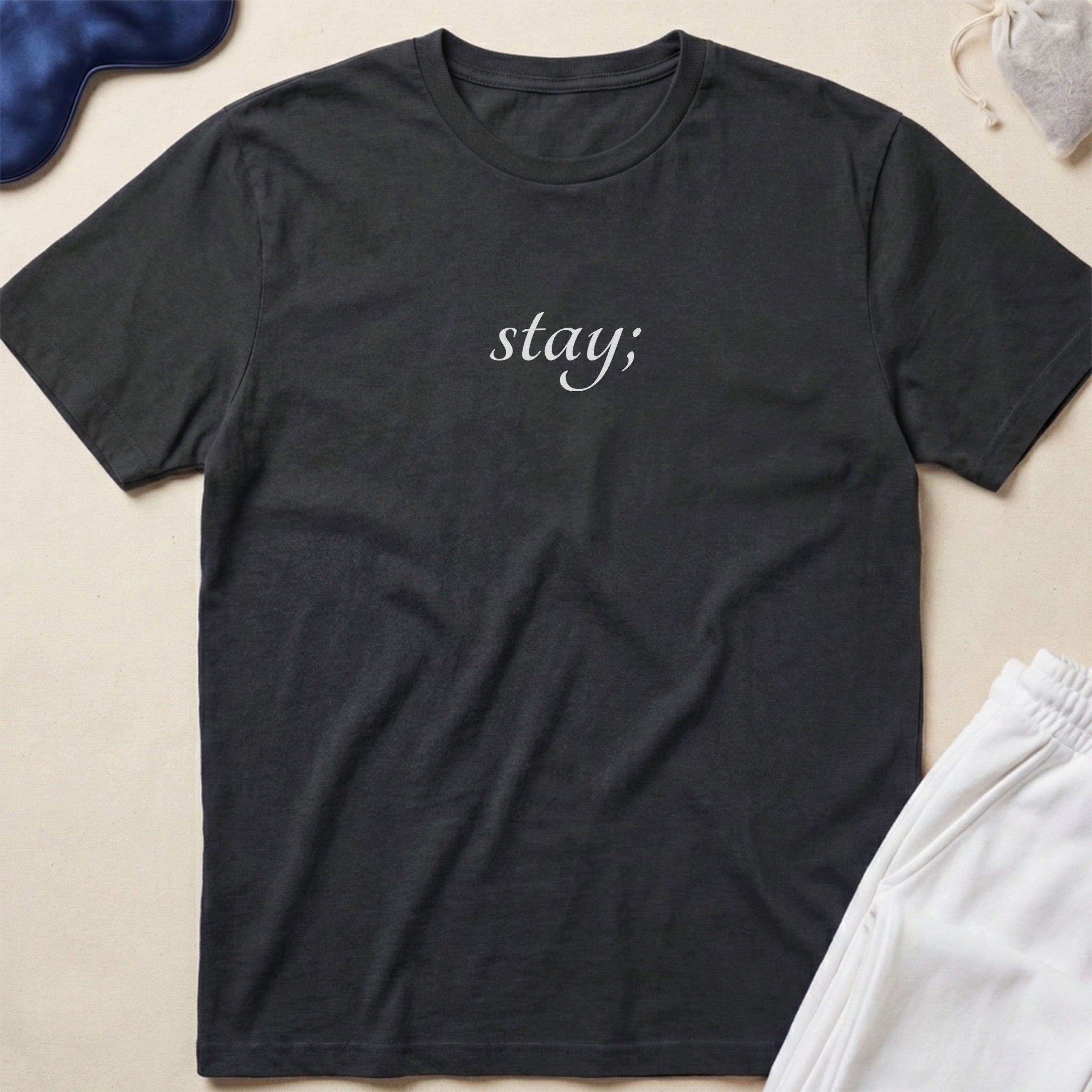 Stay Minimalist Script T‑Shirt