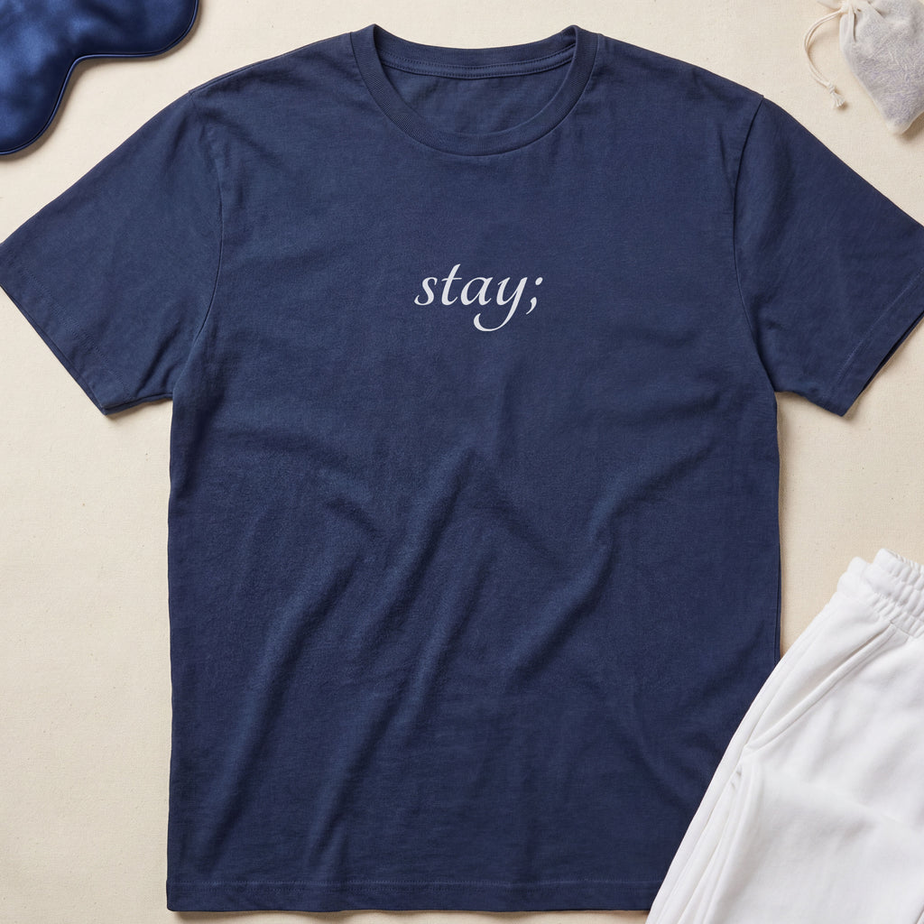 Stay Minimalist Script T‑Shirt