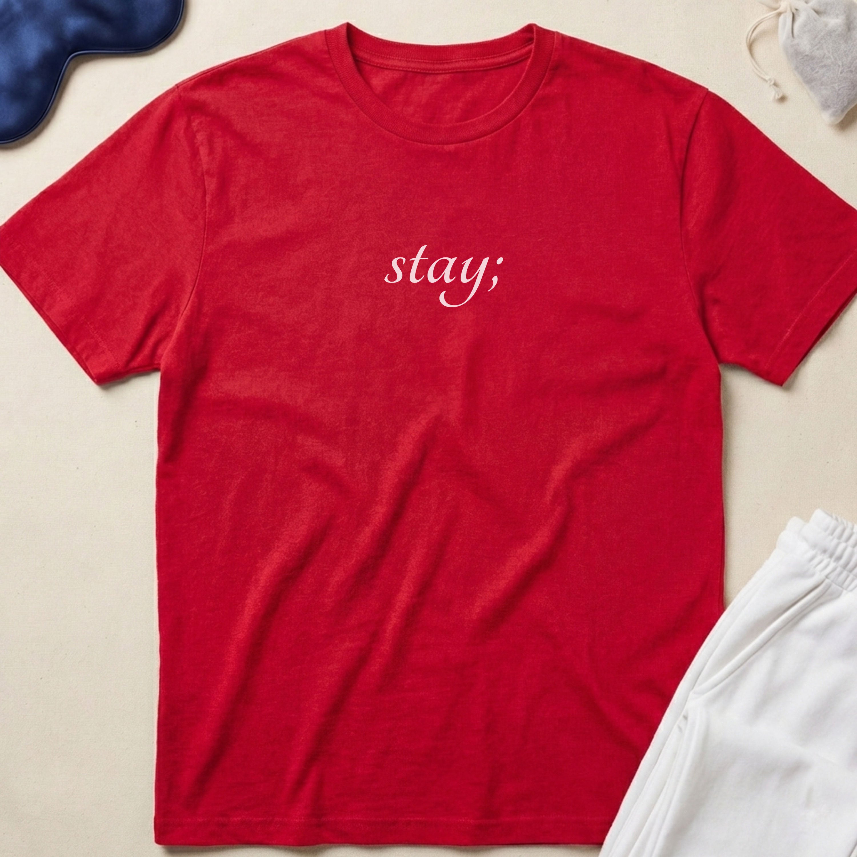 Stay Minimalist Script T‑Shirt