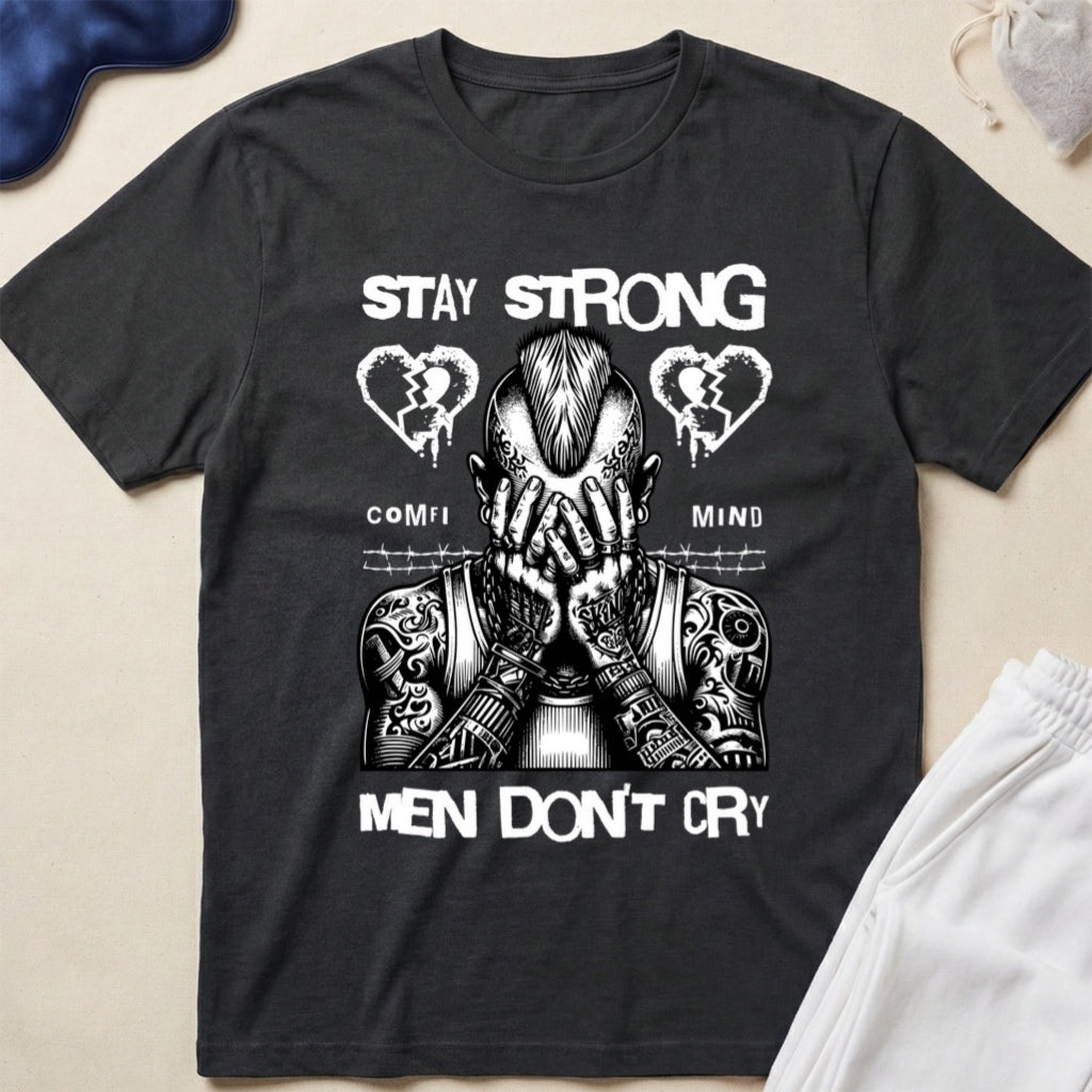 Stay Strong "Men Don't Cry" Graphic T-Shirt