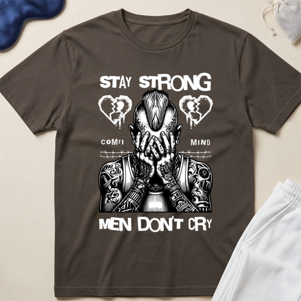 Stay Strong "Men Don't Cry" Graphic T-Shirt