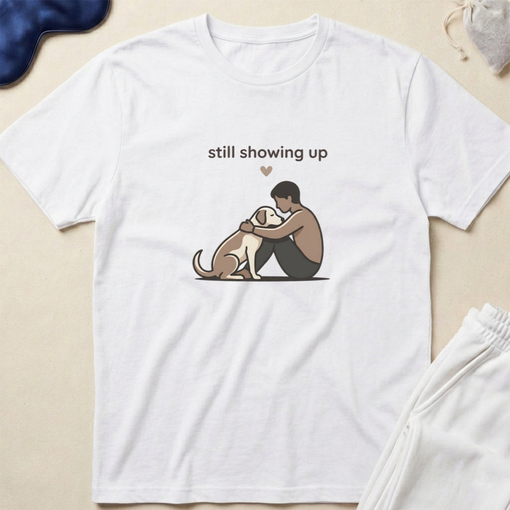 Still Showing Up Dog Lover Comfort T-Shirt