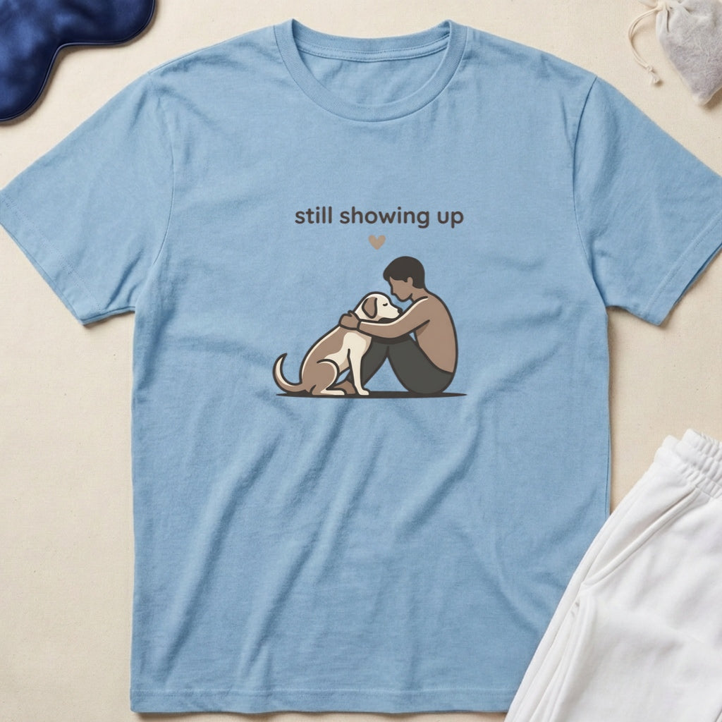Still Showing Up Dog Lover Comfort T-Shirt
