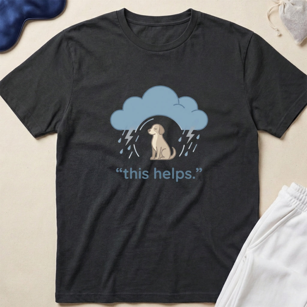 “This Helps.” Dog Graphic T-Shirt