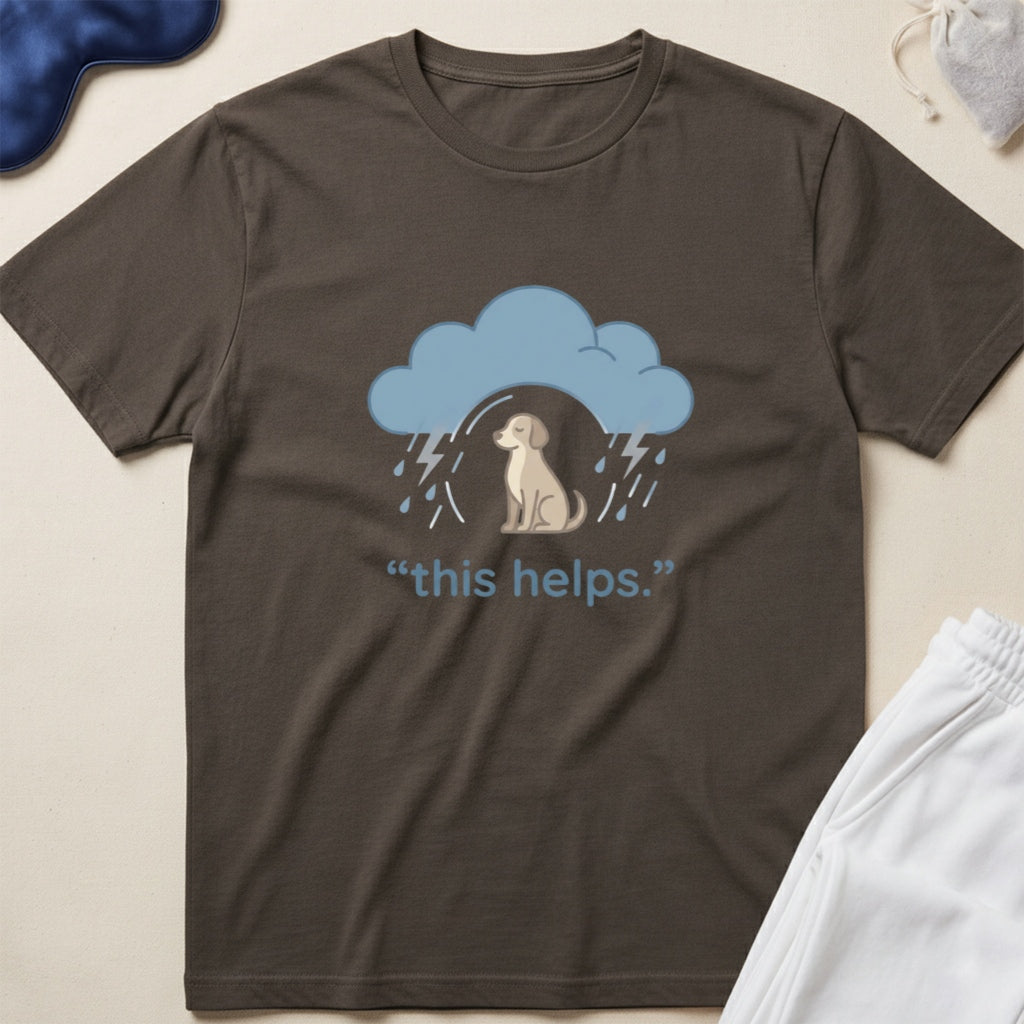 “This Helps.” Dog Graphic T-Shirt