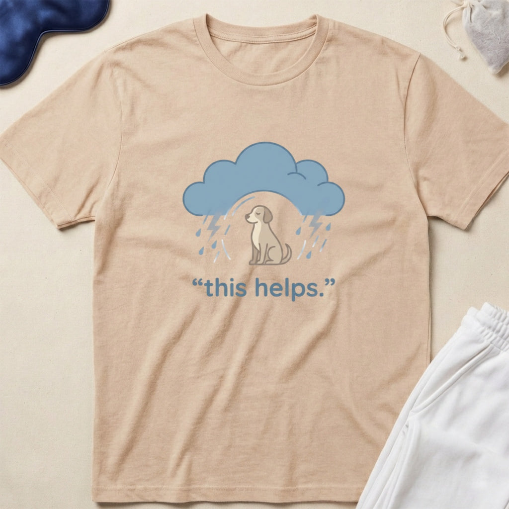 “This Helps.” Dog Graphic T-Shirt