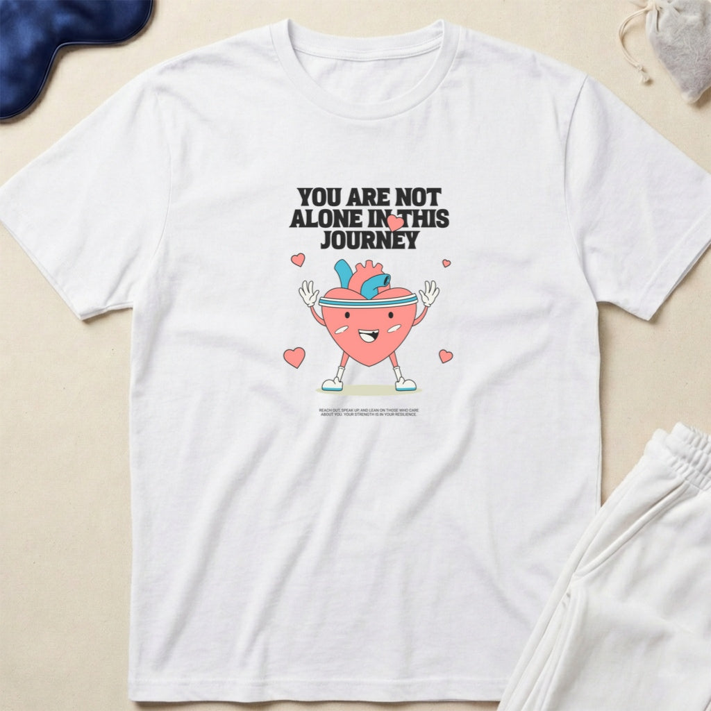 You Are Not Alone in This Journey Heart Graphic T-Shirt