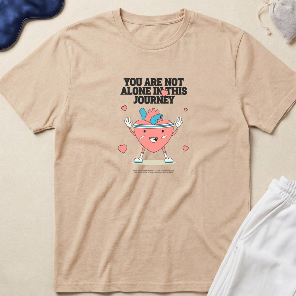 You Are Not Alone in This Journey Heart Graphic T-Shirt