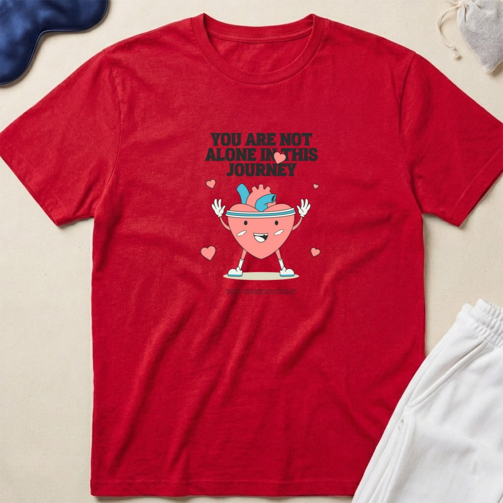 You Are Not Alone in This Journey Heart Graphic T-Shirt